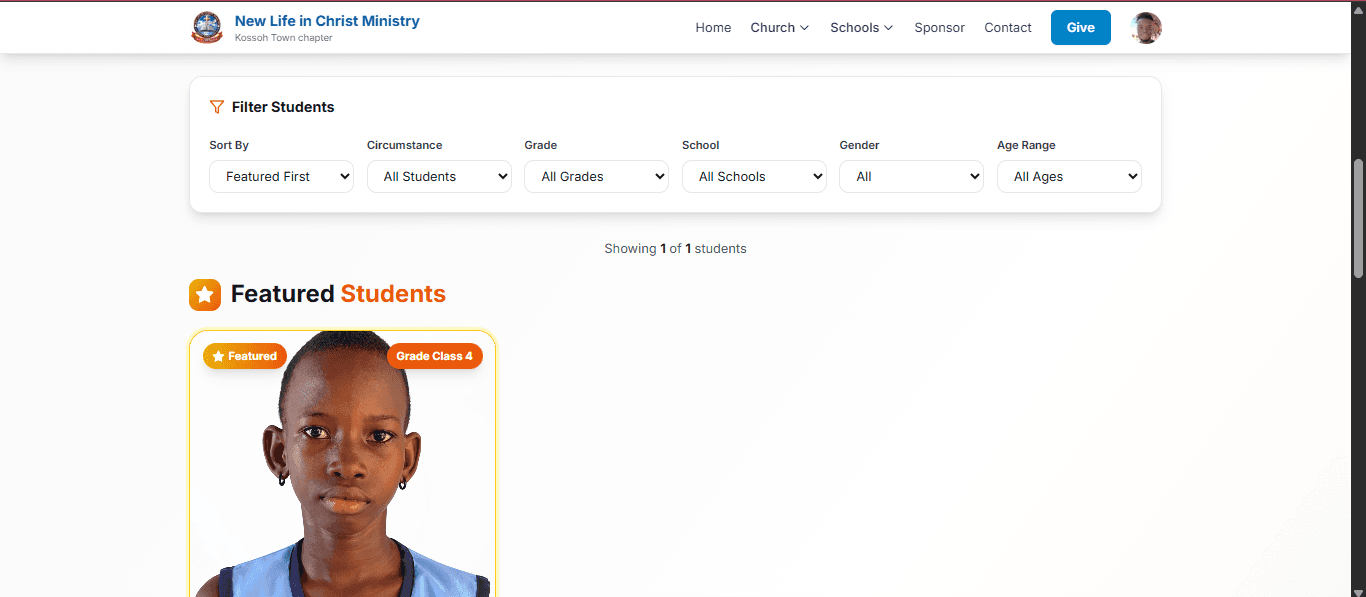 New Life in Christ Ministry & Abiding Grace Schools Platform screenshot 1