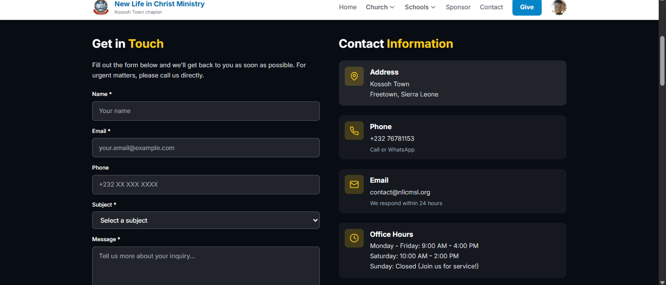 New Life in Christ Ministry & Abiding Grace Schools Platform screenshot 3