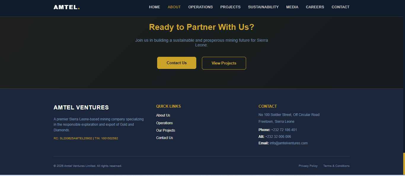 Amtel Ventures Limited - Corporate Website screenshot 3
