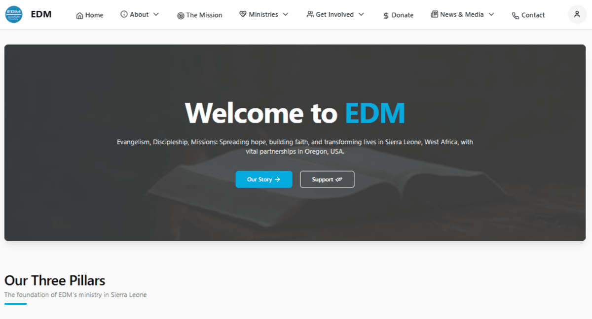 EDM (Evangelism, Discipleship, Missions) - Non-Profit Mission Platform