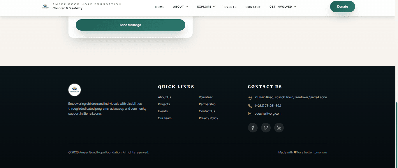 CDE Charity screenshot 2