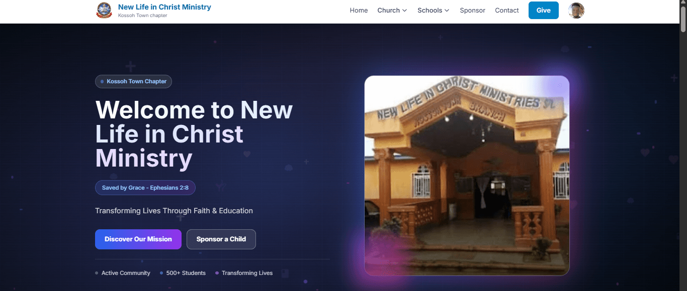 New Life in Christ Ministry & Abiding Grace Schools Platform