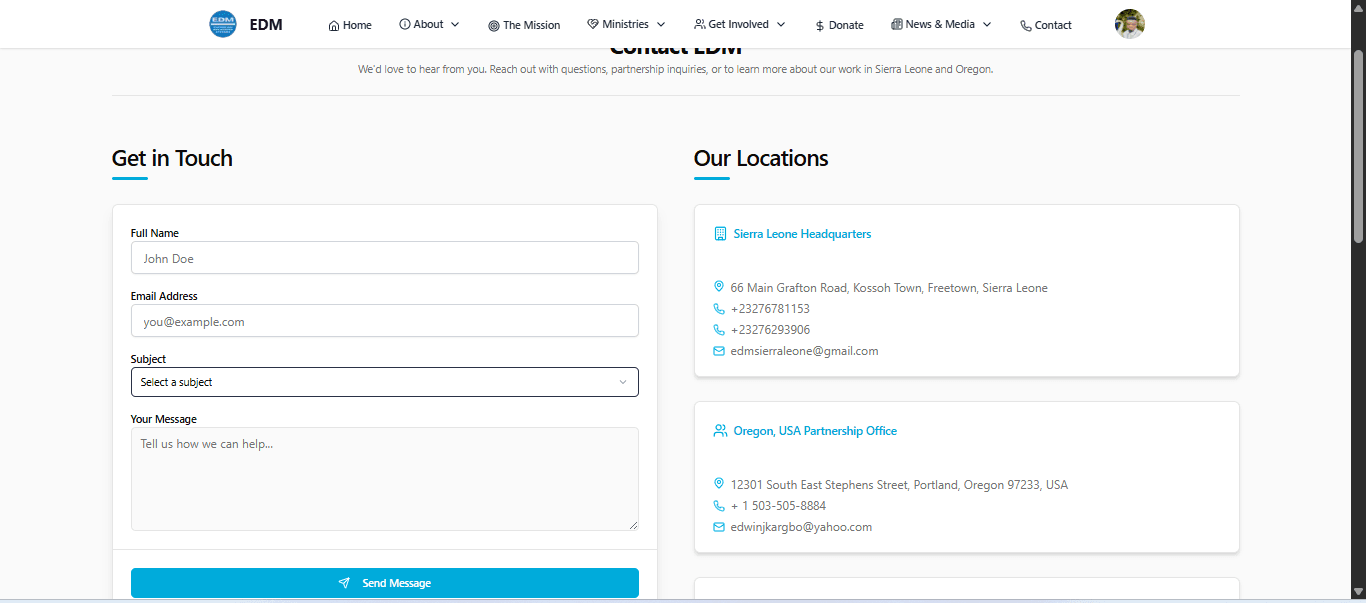 EDM (Evangelism, Discipleship, Missions) - Non-Profit Mission Platform screenshot 2