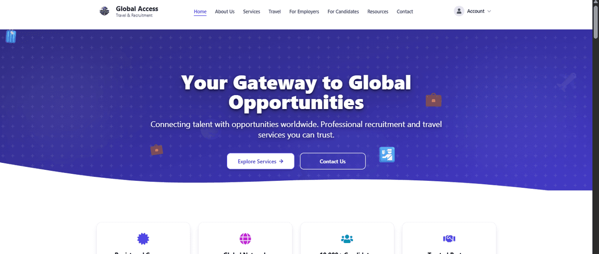 Global Access Travel and Recruitment Agency - Enterprise Recruitment & Travel Platform
